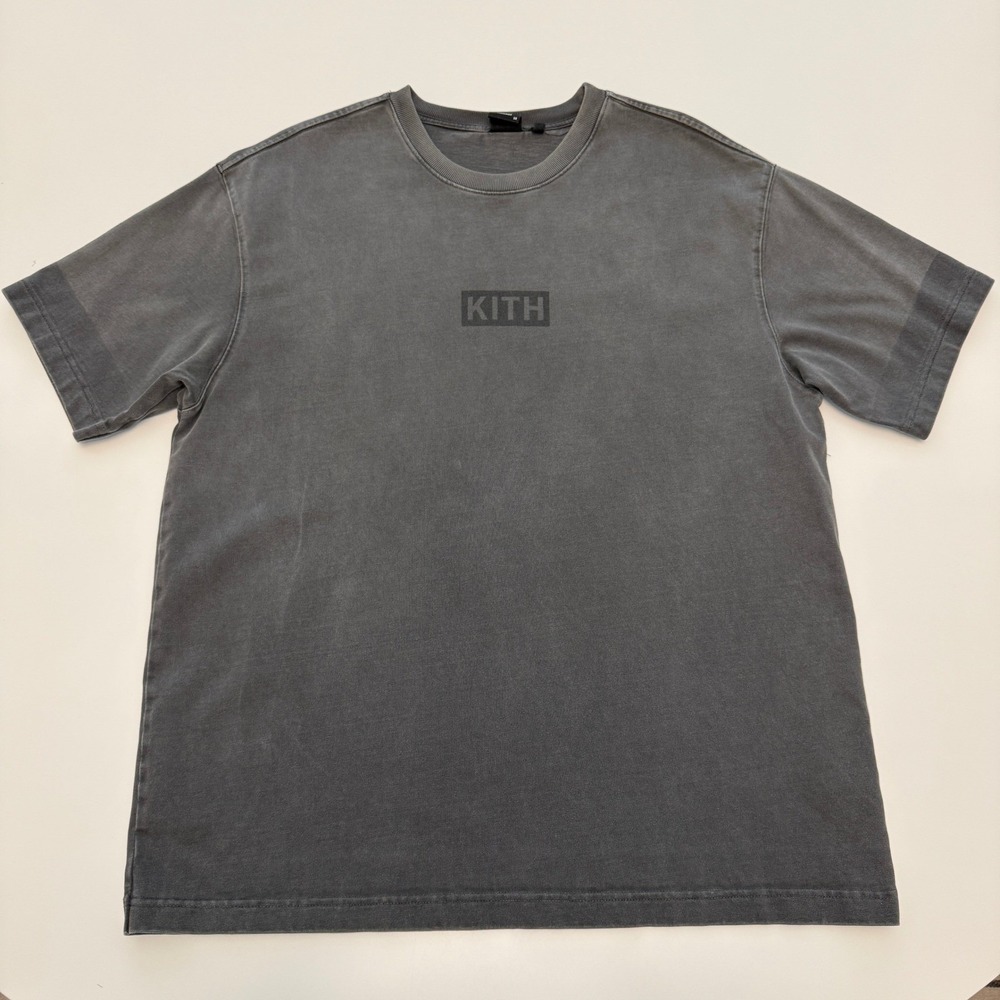 Kith Ksubi Box Logo 5000004943 Charcoal Cotton‎ T-Shirt Mens Medium